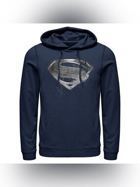 SUPERMAN ZACK SNYDER Navy Pullover Hoodie. Size XL.